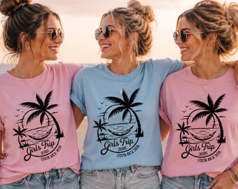 Girls Trip Vacation Shirts: Personalized Beach Vacation Matching Tees