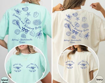 Seashells & Wedding Bells Bachelorette Party Shirt: Custom Coastal Bridal Tee