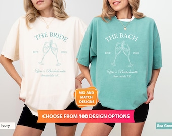 Comfort Colors Bachelorette Party Shirts: Custom Cocktail Design