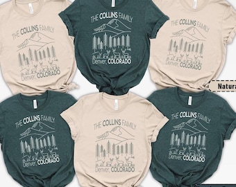 Colorado Family Vacation Shirt Custom Last Name Mountain Trip 2026 Matching Nature Tee