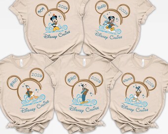 Personalized Disney Cruise Shirt Custom Mickey Minnie Donald Goofy Family Vacation 2026 Trip Tee