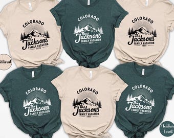 Colorado Family Vacation Shirt Custom Last Name Mountain Trip 2025 Matching Nature Tee