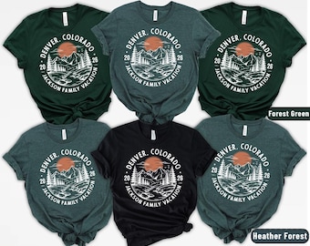 Custom Family Vacation Shirt, Colorado Mountain Trip Tee, Personalized Camping Adventure, Matching Group Travel Shirt