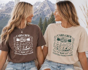 Custom Cabin Crew Shirt Personalized Family Vacation Tee Mountain Trip Matching Group Shirt