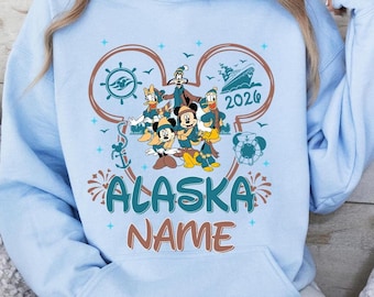 Custom Disney Alaska Cruise Hoodie Personalized Name Sweatshirt