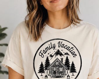Custom Family Vacation Shirt, Retro Camping Design, Tennessee Mountain Group Travel Tee, Smoky Mountains Cabin Shirt