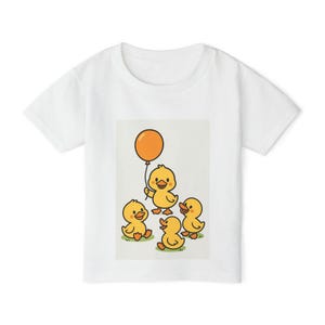 Cute Duck Toddler T-shirt, Adorable Duckling Tee, Kids Animal Shirt, Farm Animal Clothing, Duck Lover Gift, Farm Birthday Party Outfit