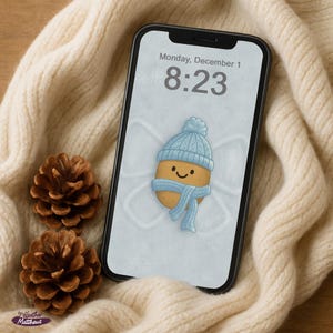 Snow Angel Potato Phone Wallpaper - DIGITAL DOWNLOAD