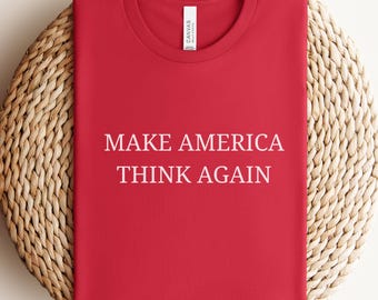 「アメリカに考え直させろ」Tシャツ、政治的声明シャツ、活動主義、反ファシズム、進歩的リベラル政治ギフト、皮肉Tシャツ、抵抗