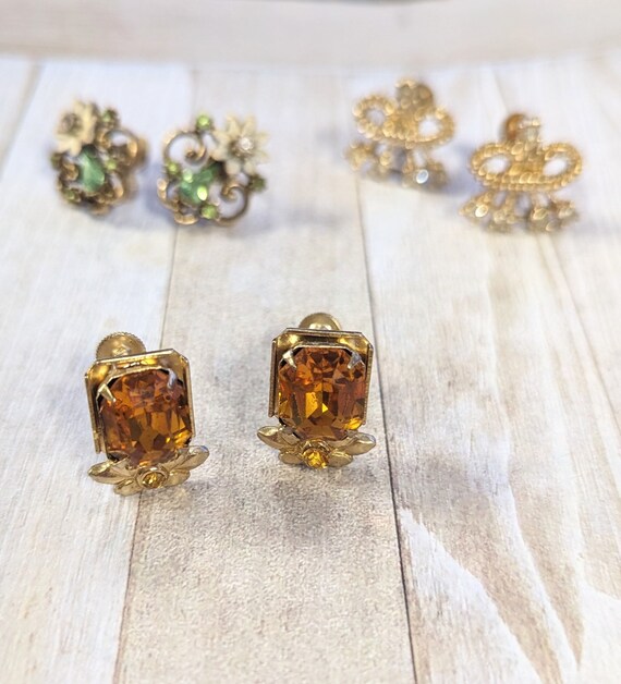TwoDogTreasures Vintage Coro Screw Back Earrings Mid Century Earrings Vintage Non Pierced Earrings Vintage Coro Jewelry