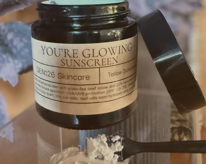 Tallow Sunscreen, Organic Non-Nano Zinc Oxide, Tropical Scent