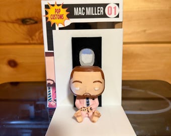 Mac Miller Swimming Custom Made Pop Figure with Diorama Background