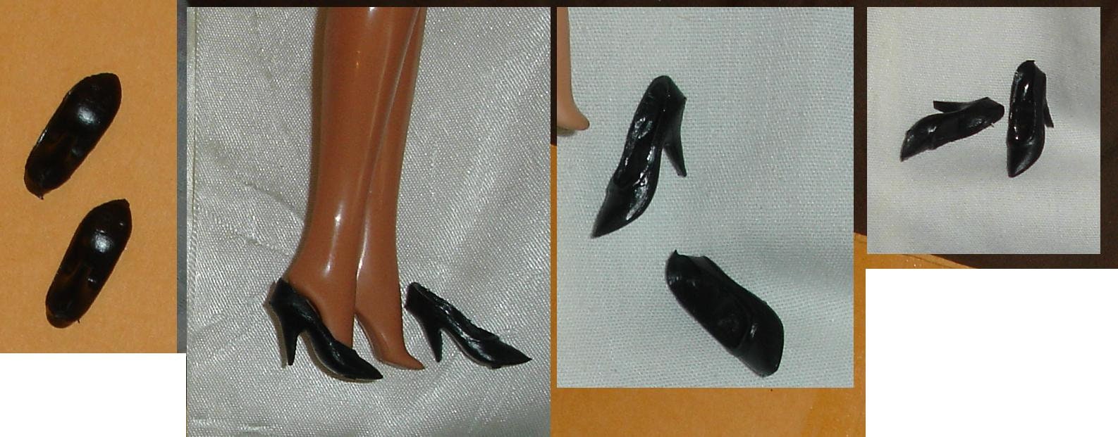 Barbie doll shoes vintage pumps for soft vinyl high heeled Etsy