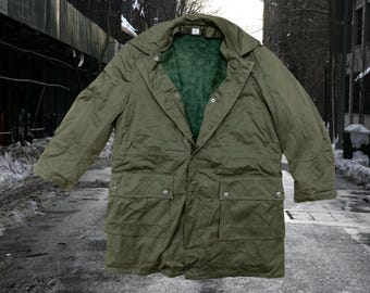UNWORN ! 80s M59 Swedish Army Green Lined Coat | C56 Men XXL - Etsy