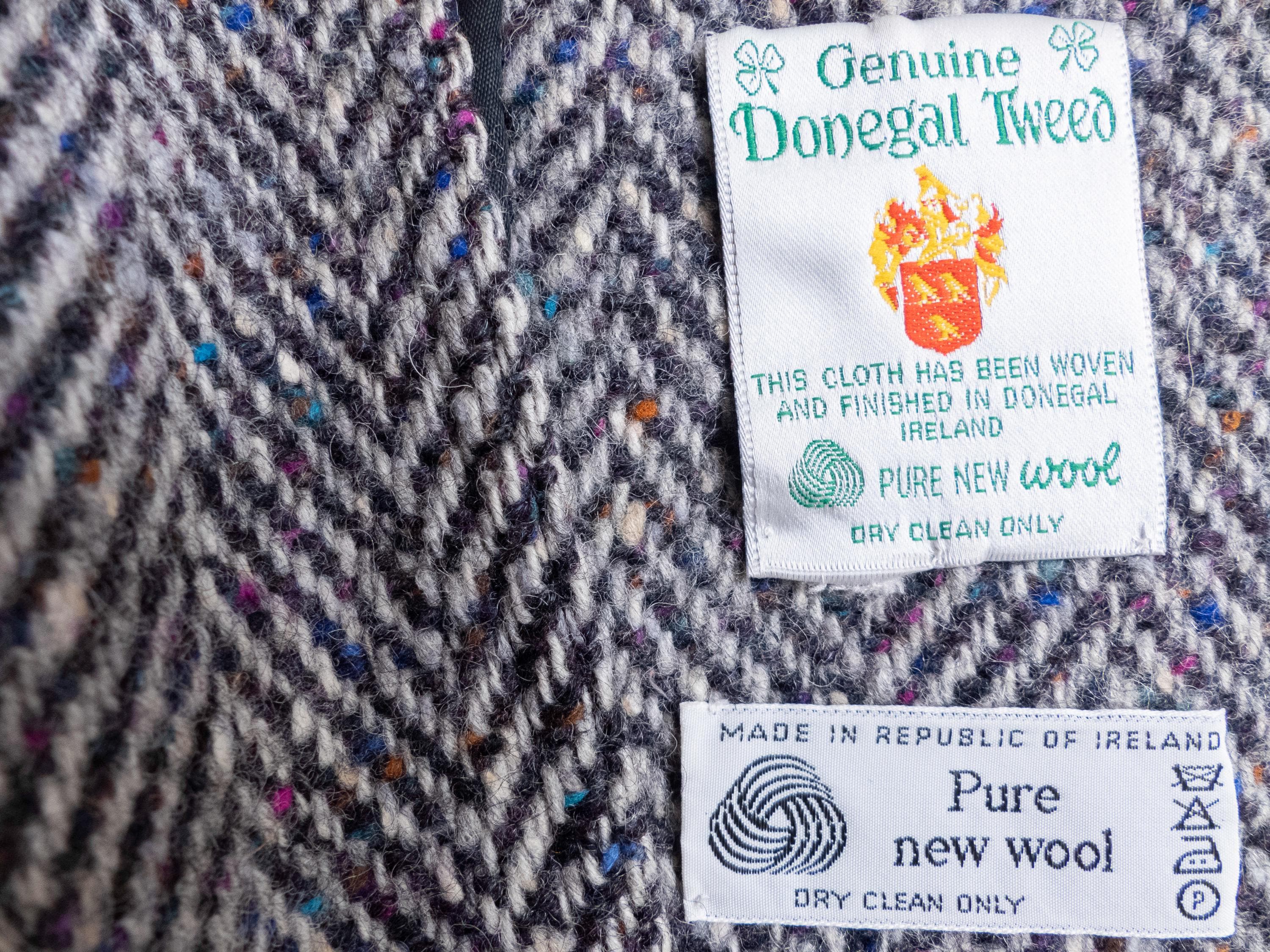 Pure New Wool Donegal Tweed Herringbone Jimmy Hourihan Double