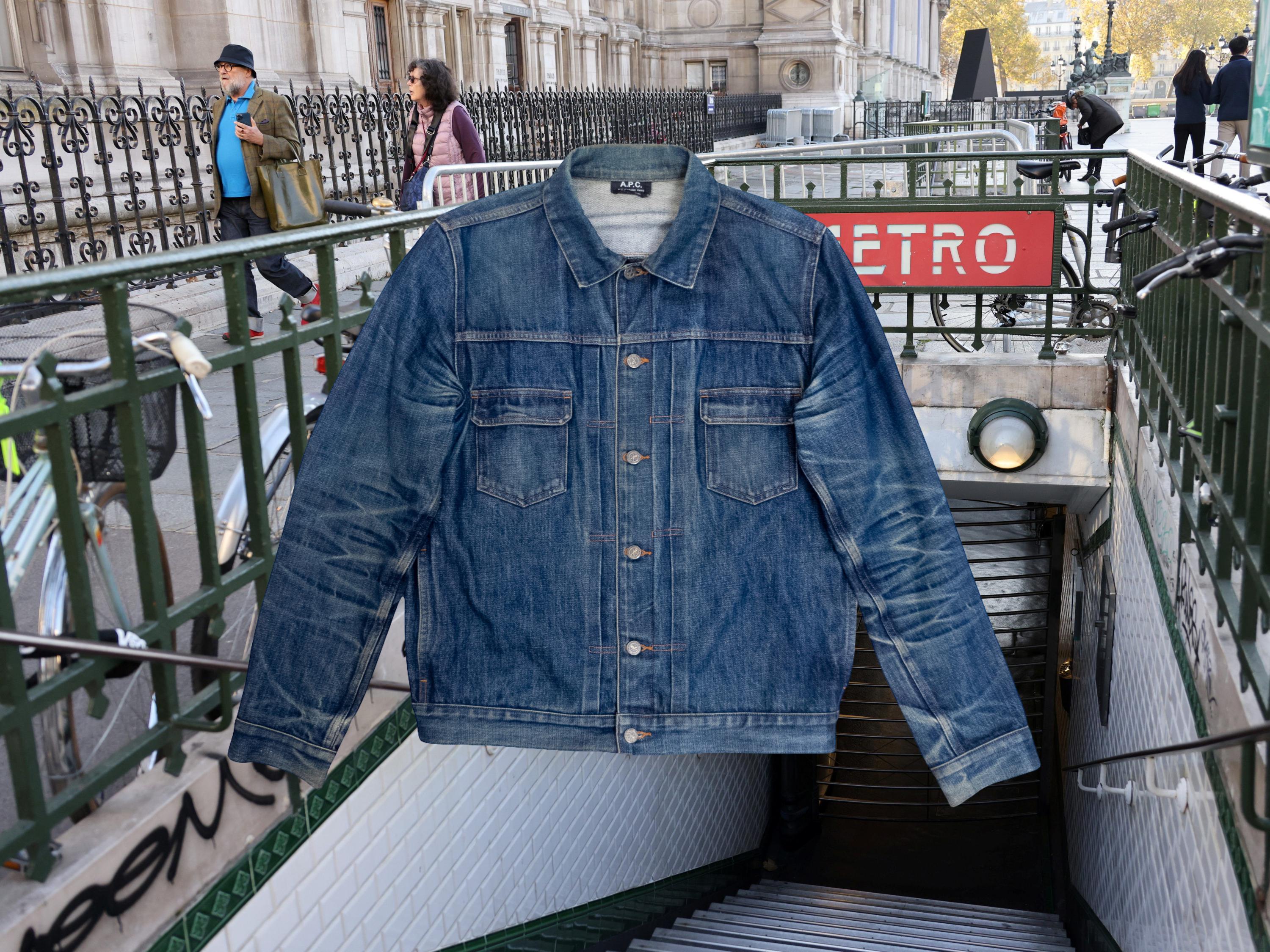 APC Raw Selvedge Denim Blue Jean Jacket L XL Men - Etsy Israel