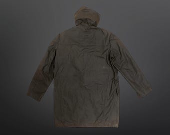 OUR LEGACY 1980-81 ステンカラーコート Our Legacy 1980-81 100% Cotton Green Brown Waxed Parka Jacket - Etsy
