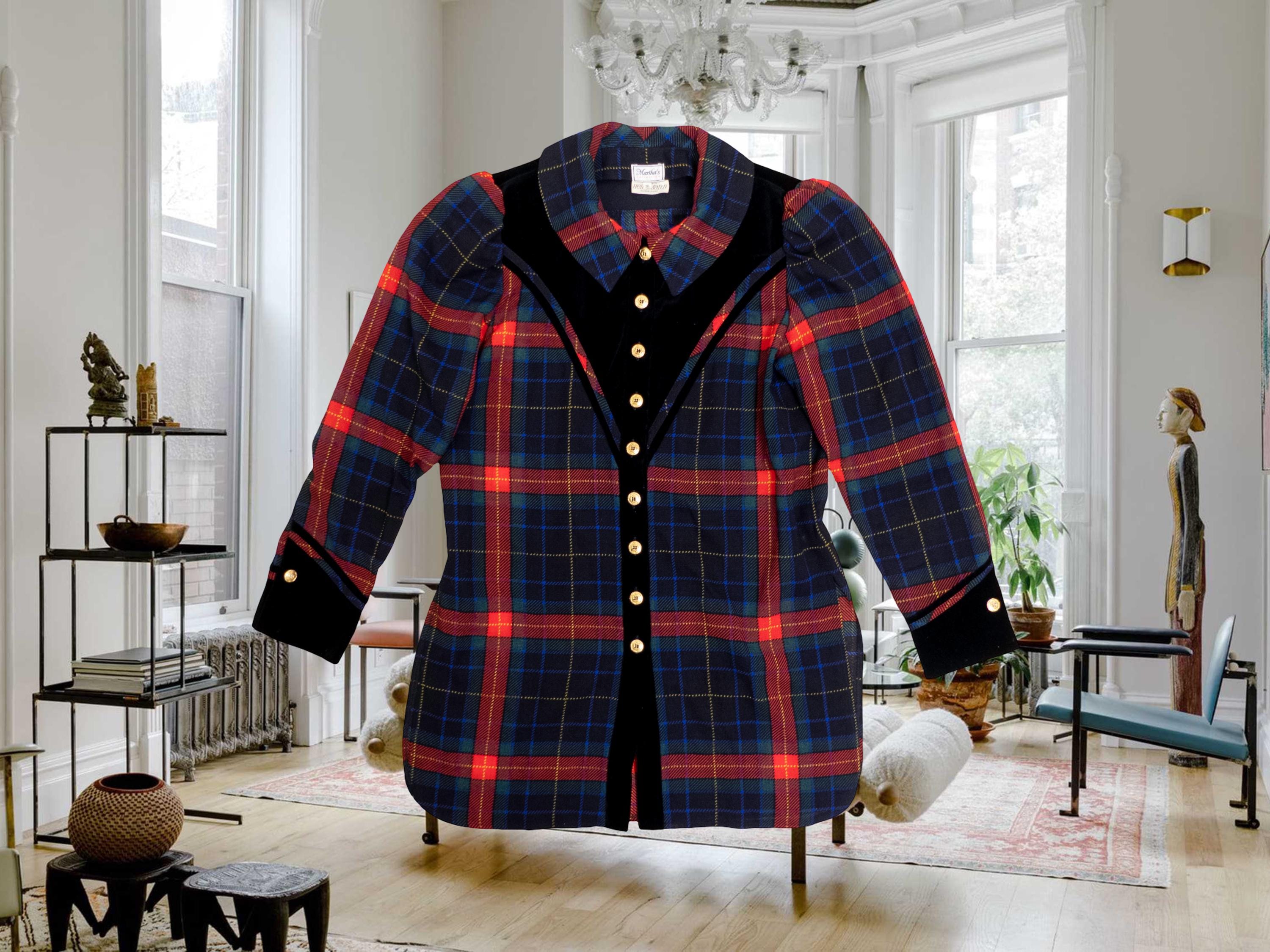 Sheer plaid shirt - Etsy 日本