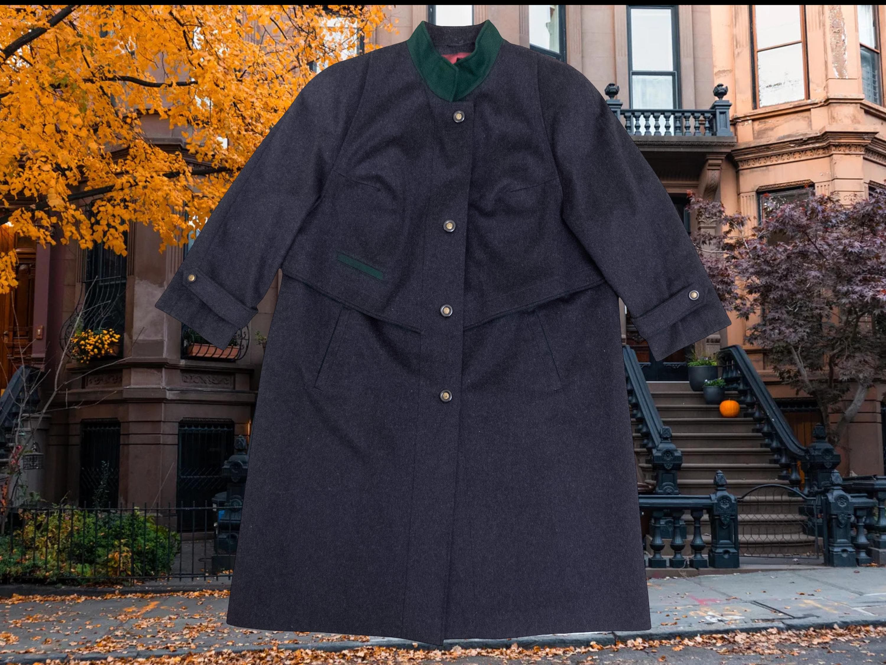 Alpaca and Wool Grey Loden Bauer Coat 80s Women L - Etsy