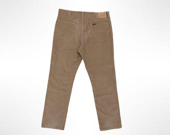 Pantalones Lee Riders de pana color beige, fabricados en EE. UU. en los años 70, talla 38x32.