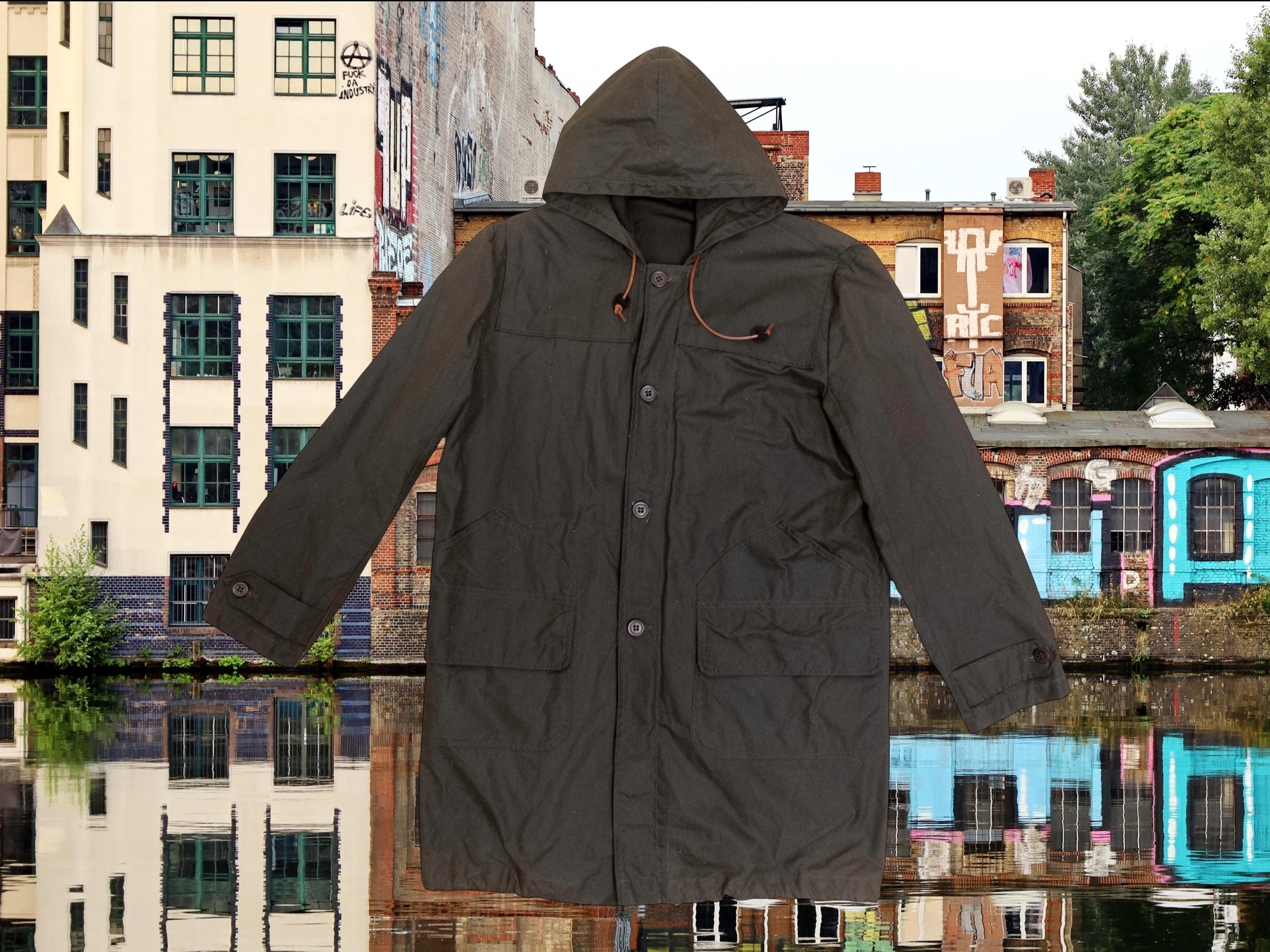 OUR LEGACY 1980-81 ステンカラーコート Our Legacy 1980-81 100% Cotton Green Brown Waxed Parka Jacket - Etsy