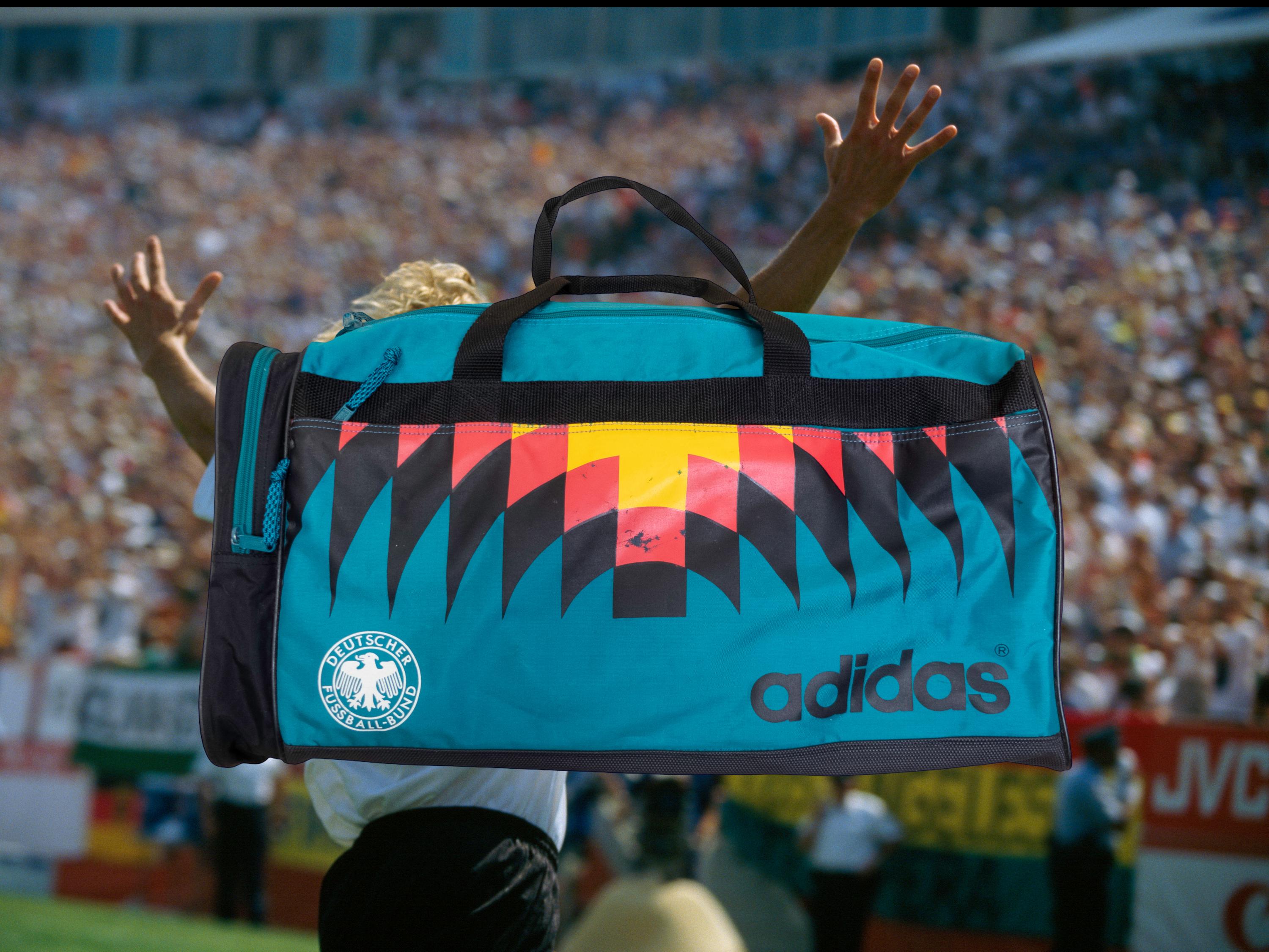 1994 Adidas Germany World Cup Football Team Large Blue Duffle Bag