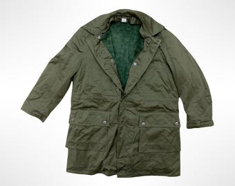 80s M59 Swedish Army Green Lined Coat | C56 Men XXL