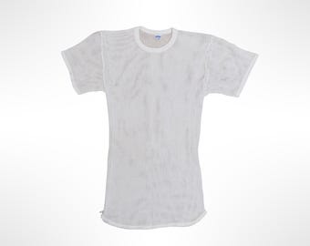 70s Made in Norway 100% Cotton Thermal Knit Top T-shirt L
