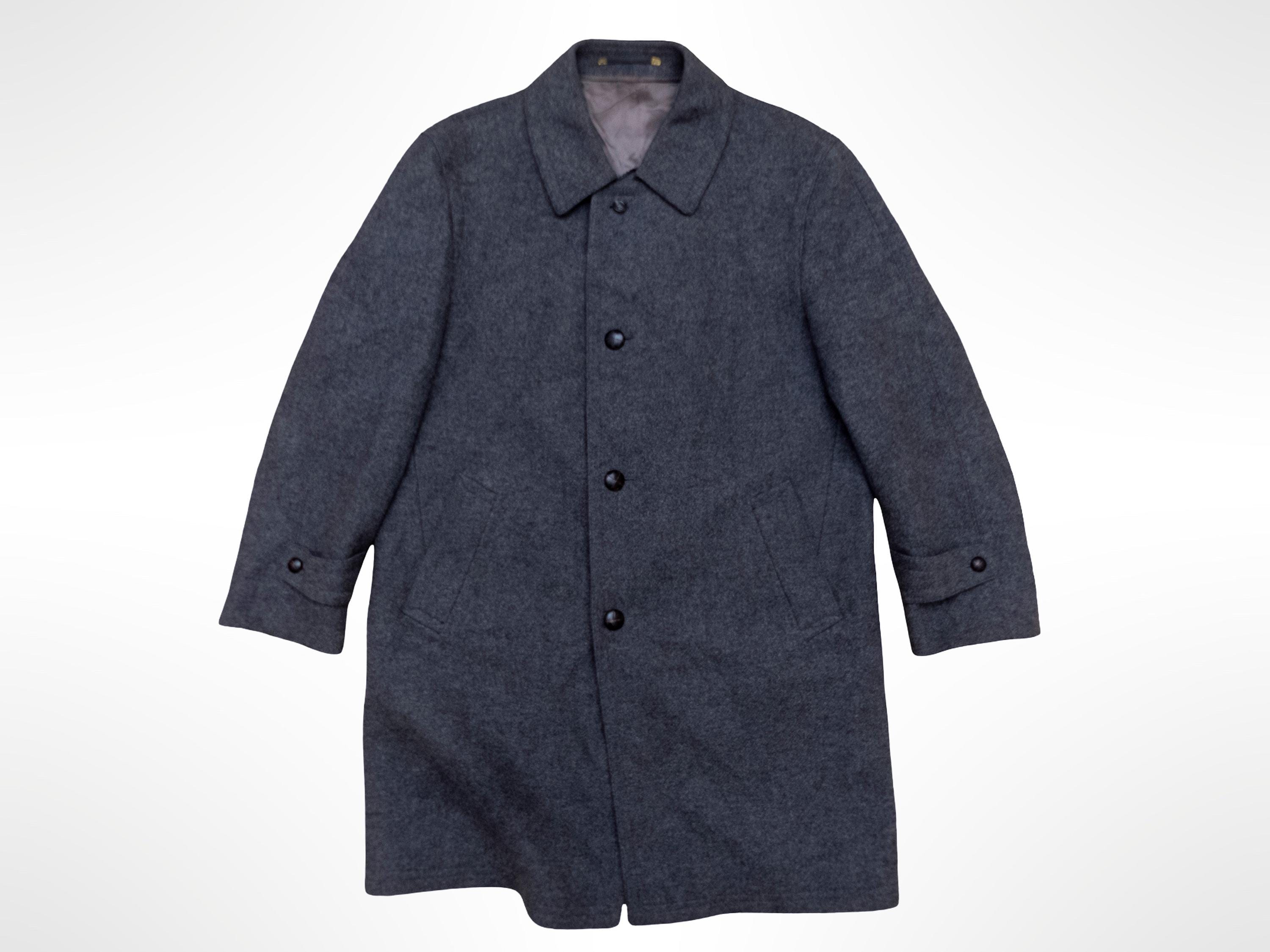 Long Balmacaan Coat Wool Men - Etsy