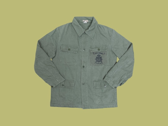 60s Dutch Army Korps Mariniers Green Cotton Twill Shirt - Etsy