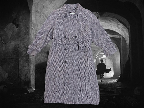 ジャケット・アウター JIMMY HOURIHAN Donegal Tweed Long Coat Pure New Wool Donegal Tweed Herringbone Jimmy Hourihan Double
