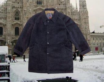 Alpackaull Pal Zileri Piacenza grå kappa | Tillverkad i Italien 80-talet | Herr XXL