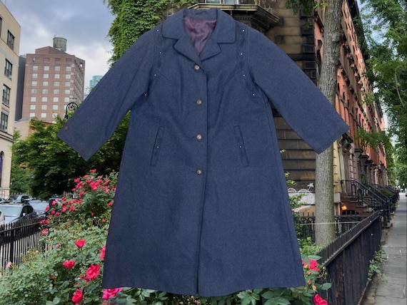 Pure New Wool Adler Austria Blue Loden Coat 80s Women M - Etsy Ireland