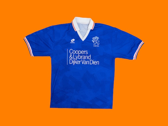 1991 Netherlands Official Lotto Blue Soccer Jersey Shirt Size M - Etsy