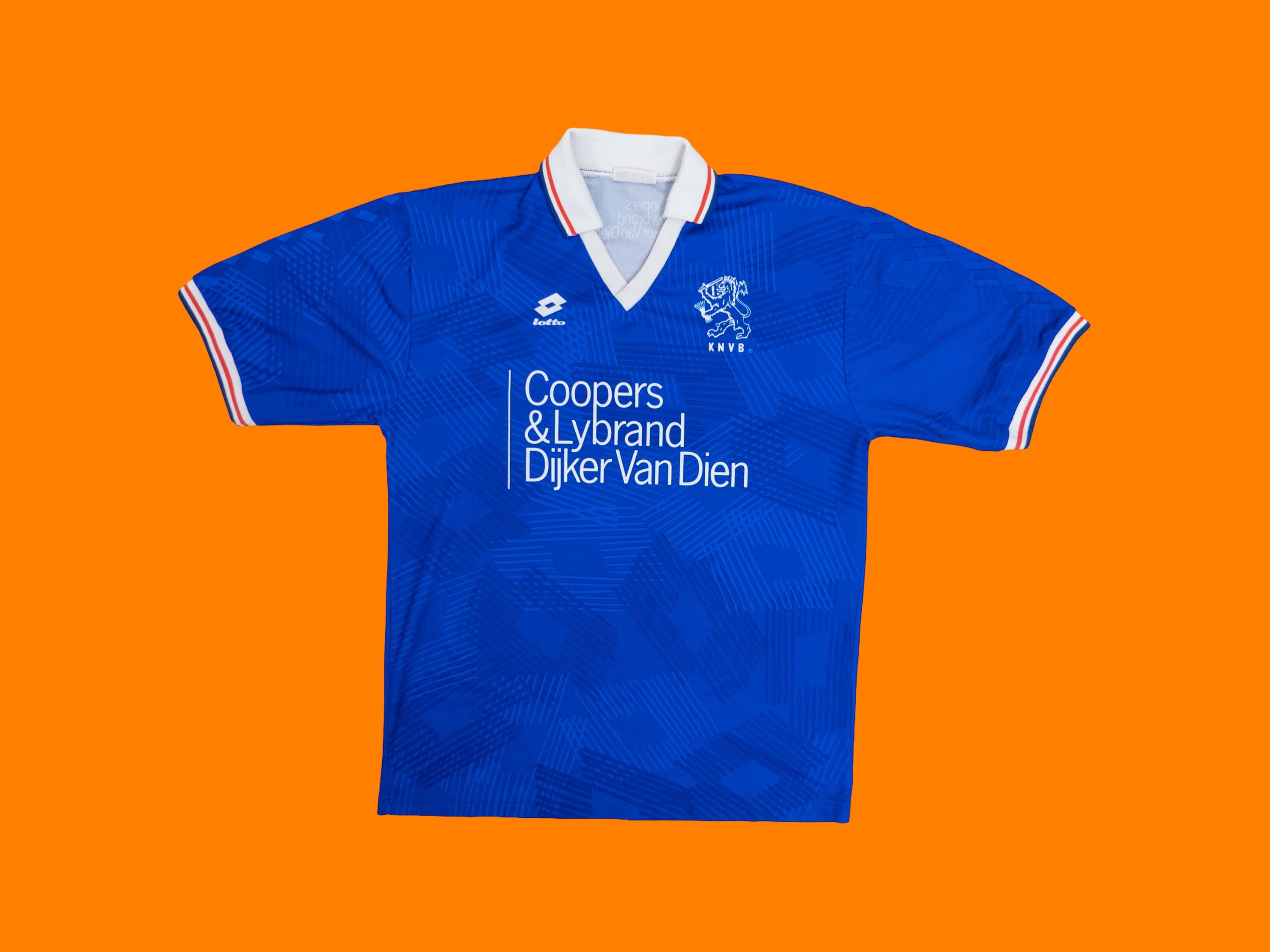 Rare 1991 Netherlands Official Lotto Blue Soccer Jersey Shirt Size Rare 1991 Netherlands Official Lotto Blue Soccer Jersey Shirt Size