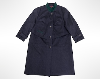 Alpaca and Wool Grey Loden Bauer Coat 80s Women L