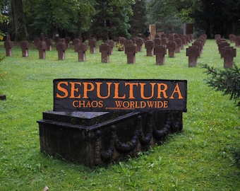 1994 Sepultura Chaos Worldwide Official Woven Strip Patch