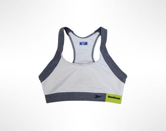 90s Reebok White Sport Bra Women M