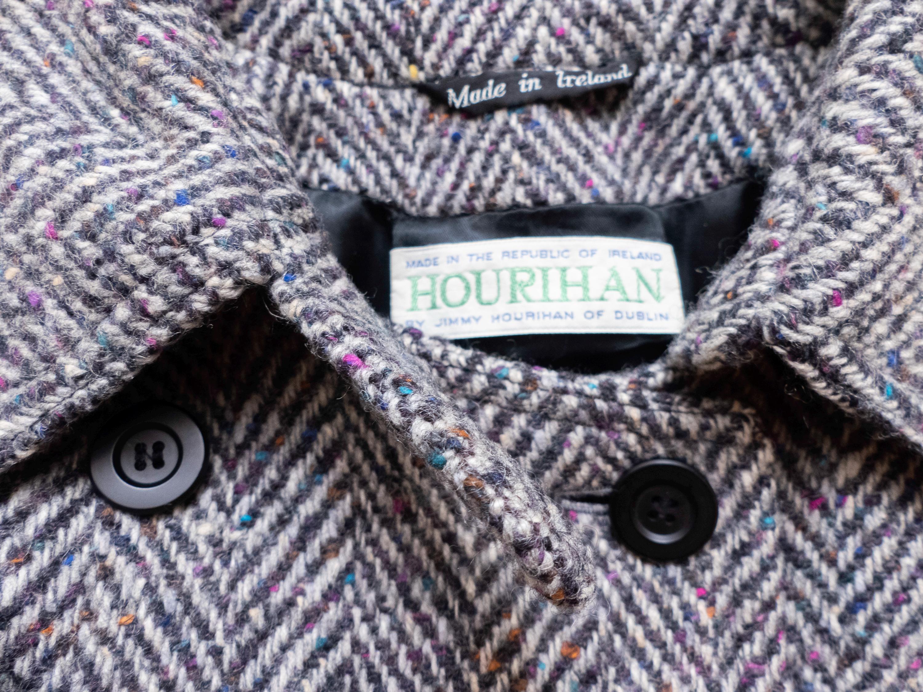 Pure New Wool Donegal Tweed Herringbone Jimmy Hourihan Double