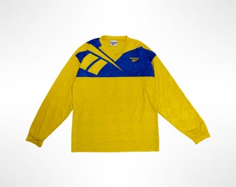 90s Reebok Template Yellow Long Sleeves Jersey Shirt