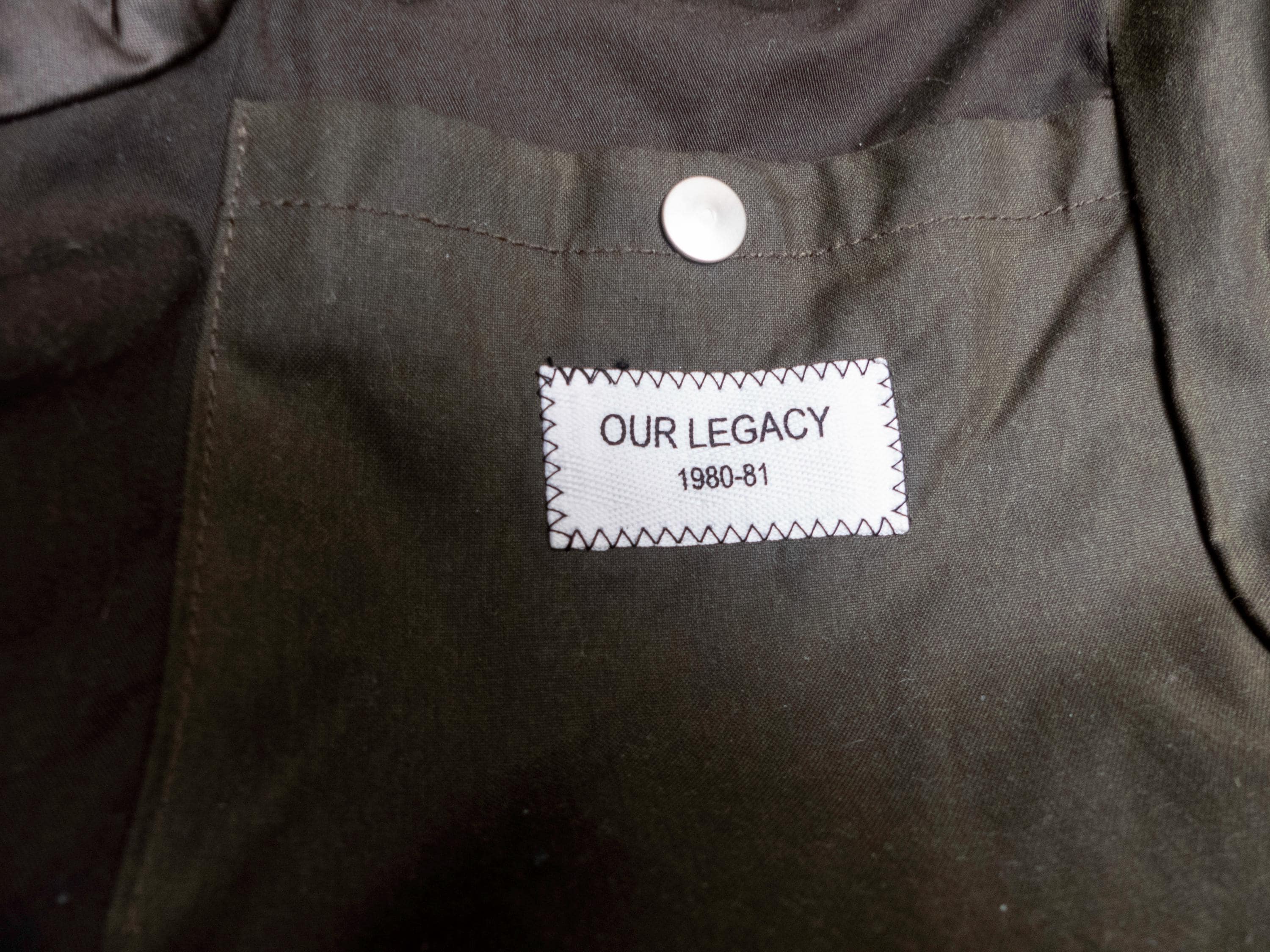 Our Legacy 1980-81 100% Cotton Green Brown Waxed Parka Jacket - Etsy
