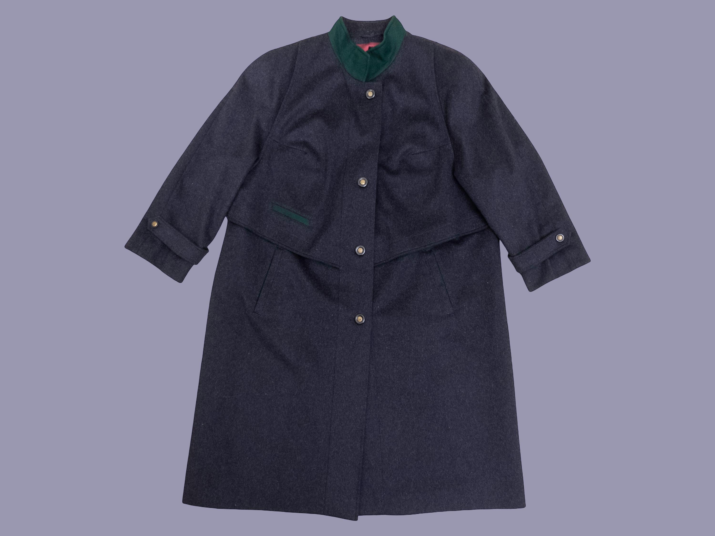 Alpaca and Wool Grey Loden Bauer Coat 80s Women L - Etsy