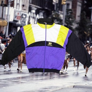 Vintage 80’s – Veste De Survêtement Bleue – Homme Taille M – Coupe Classique – Années 80/90