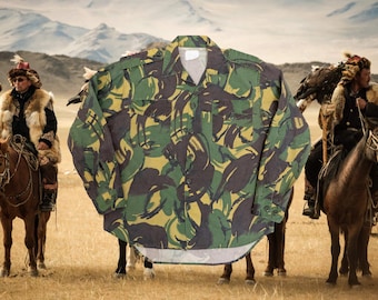 70s OG British Army Tropical DPM Camo Cotton Field Shirt Men