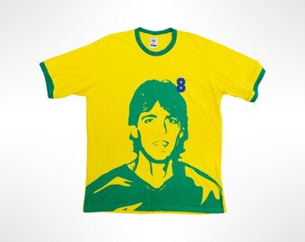 2006 Adidas Fifa World Cup Official Product Brazil Kaká Yellow Tee Shirt L