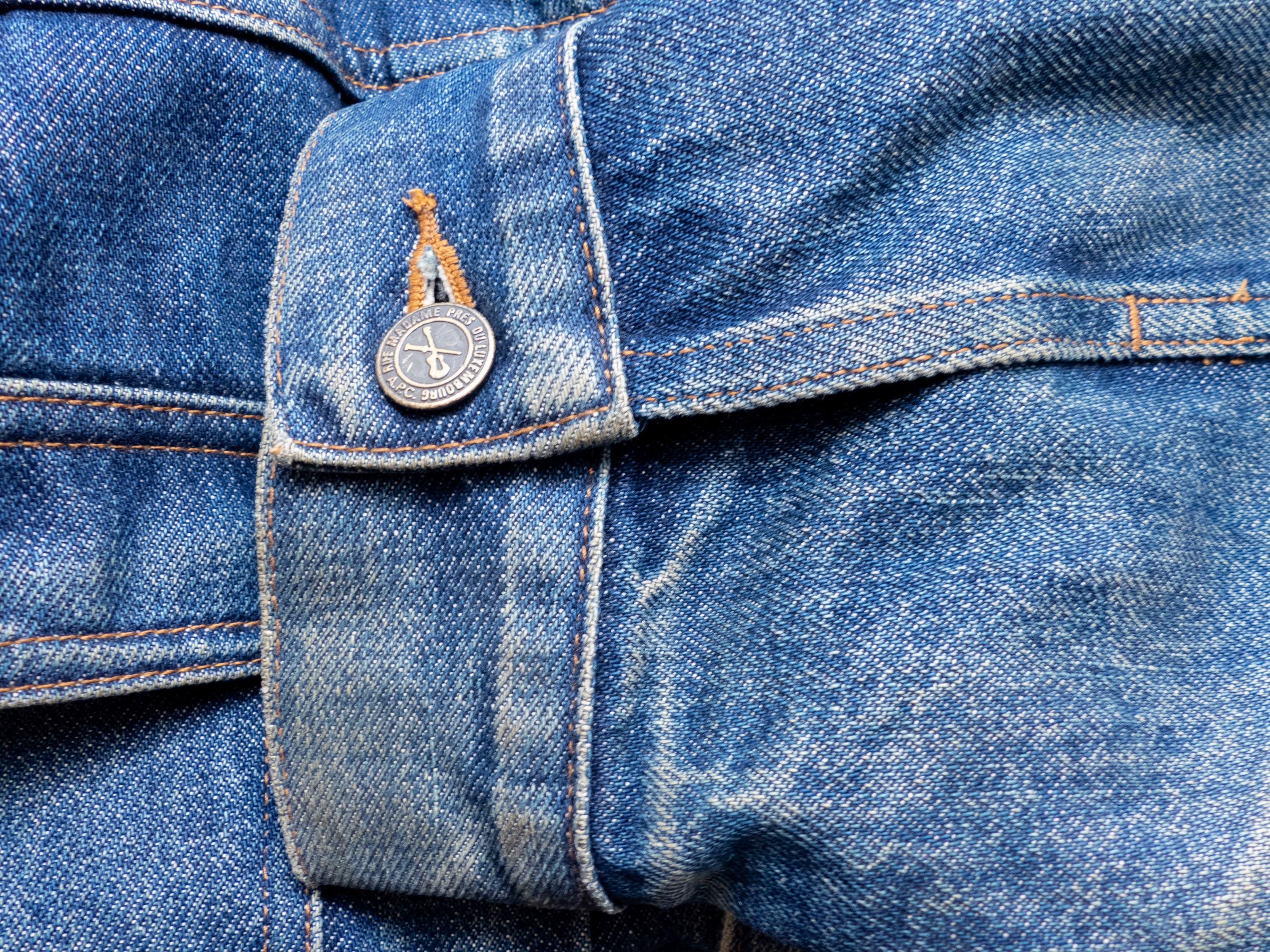 APC Raw Selvedge Denim Blue Jean Jacket L XL Men - Etsy