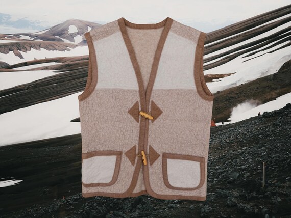 Pure Wool Beige Alpen Vest Alwero | Adult Unisex M L - Etsy
