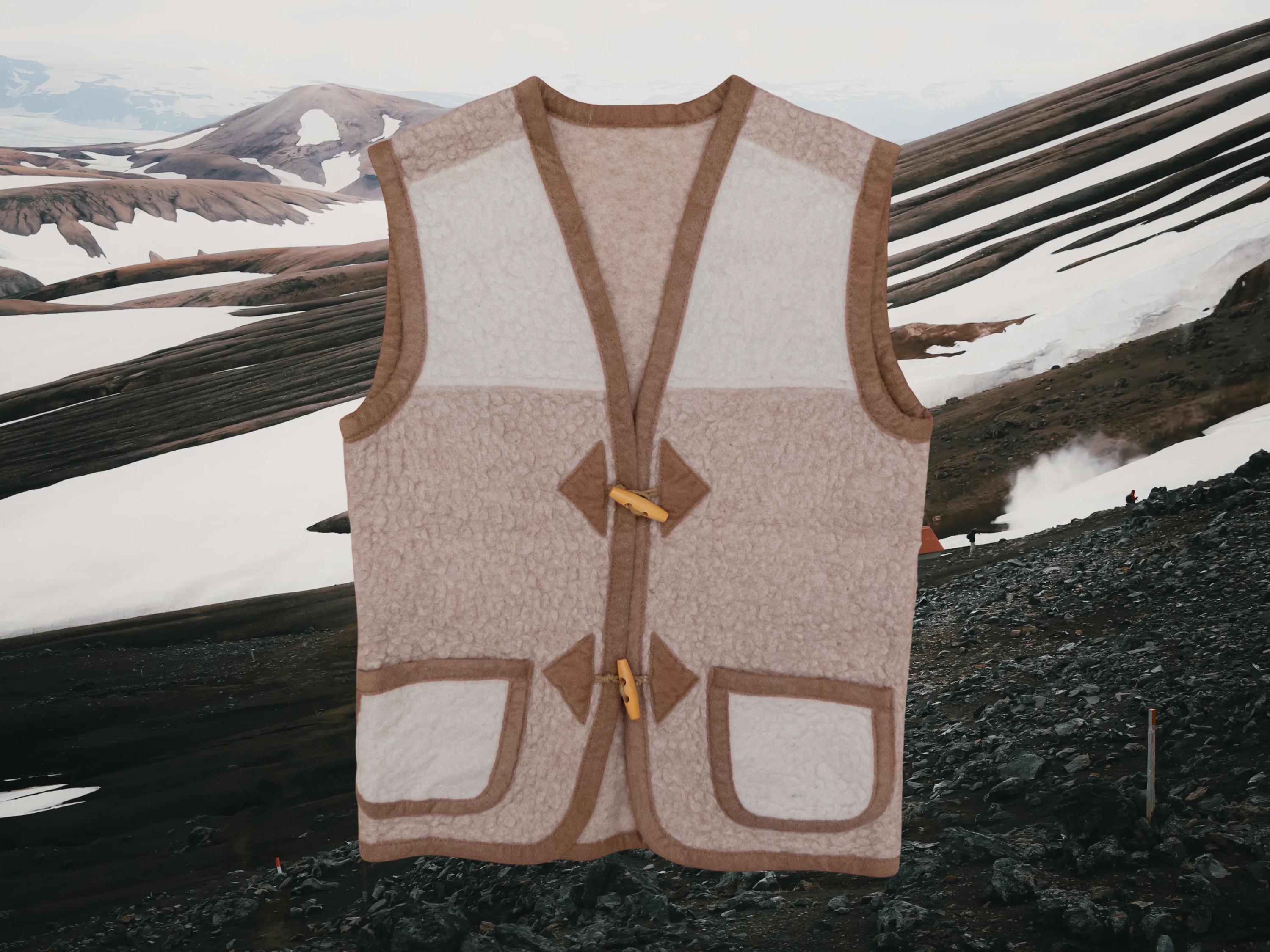 Pure Wool Beige Alpen Vest Alwero | Adult Unisex M L - Etsy