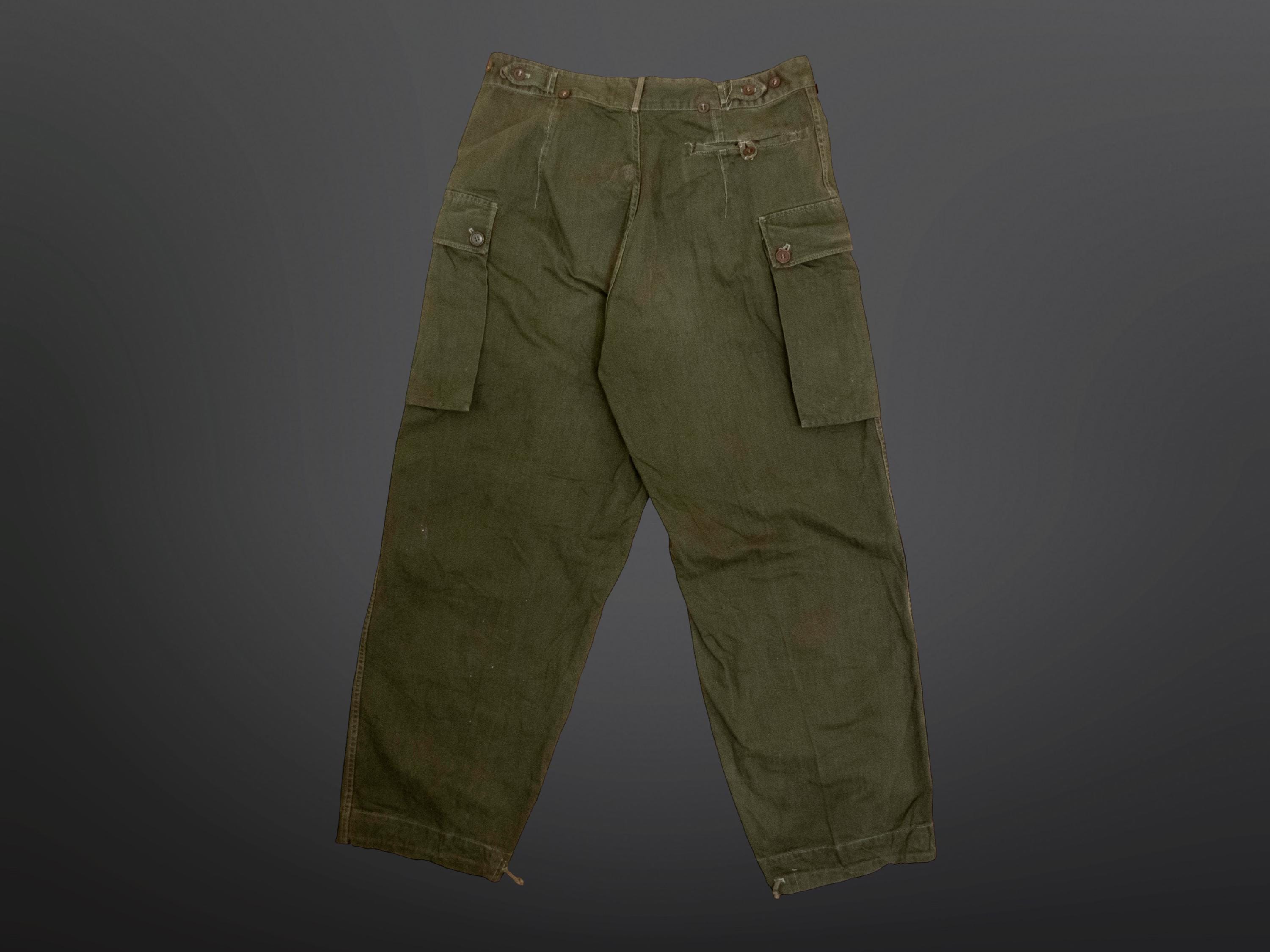 Dated 1961 Dutch Army Green Twill Cargo Pants Trousers 94x80 - Etsy