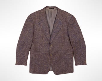Cashmere Wool Tweed PAL ZILERI Blazer Jacket Italian Tailoring Men XL